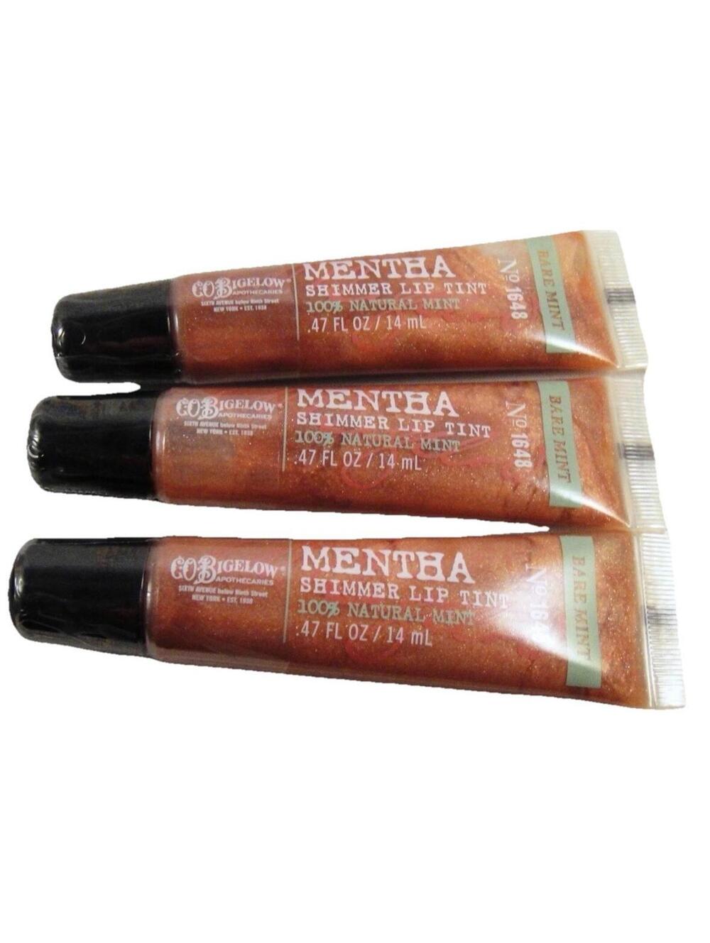 3 Bath & Body Works C.O. BIGELOW Lot BARE MINT NO. 1648 Shimmer LIP TINT Sealed